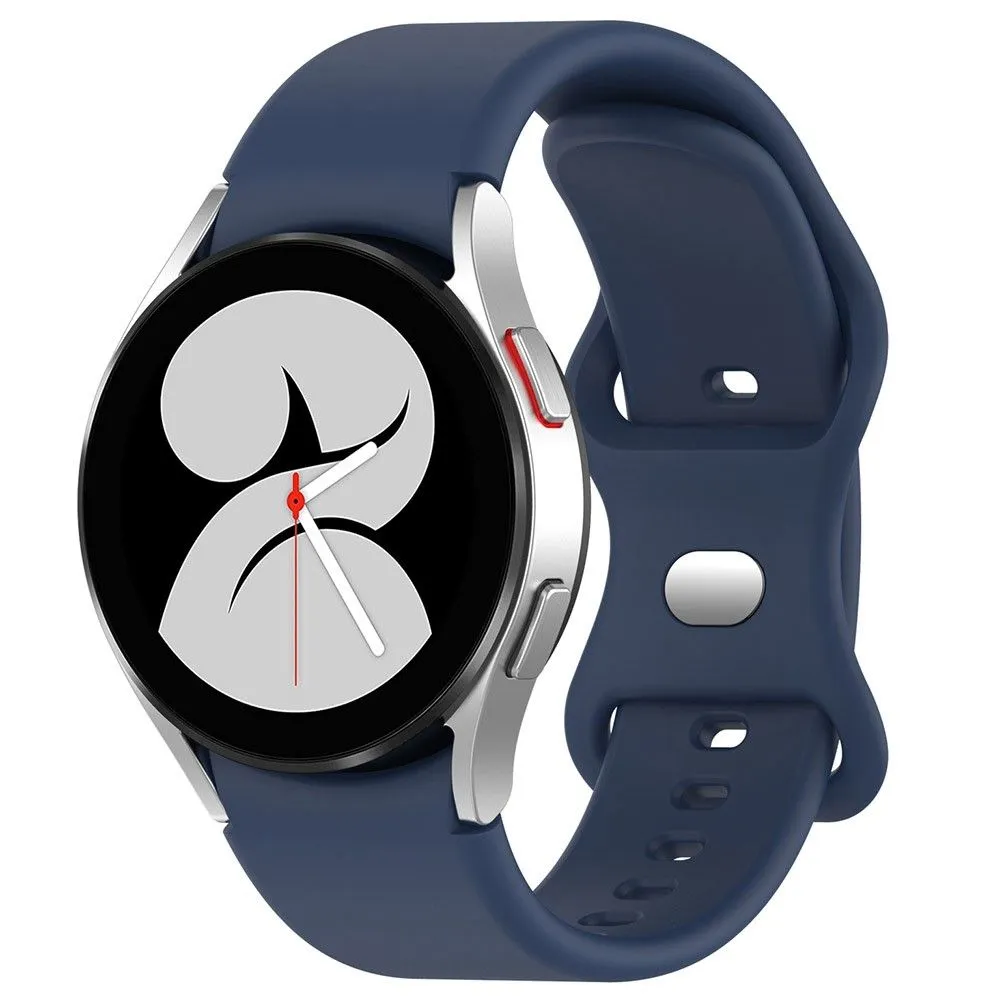 20mm simple silicone watch strap  for Samsung Galaxy Watch 4 - Midnight Blue