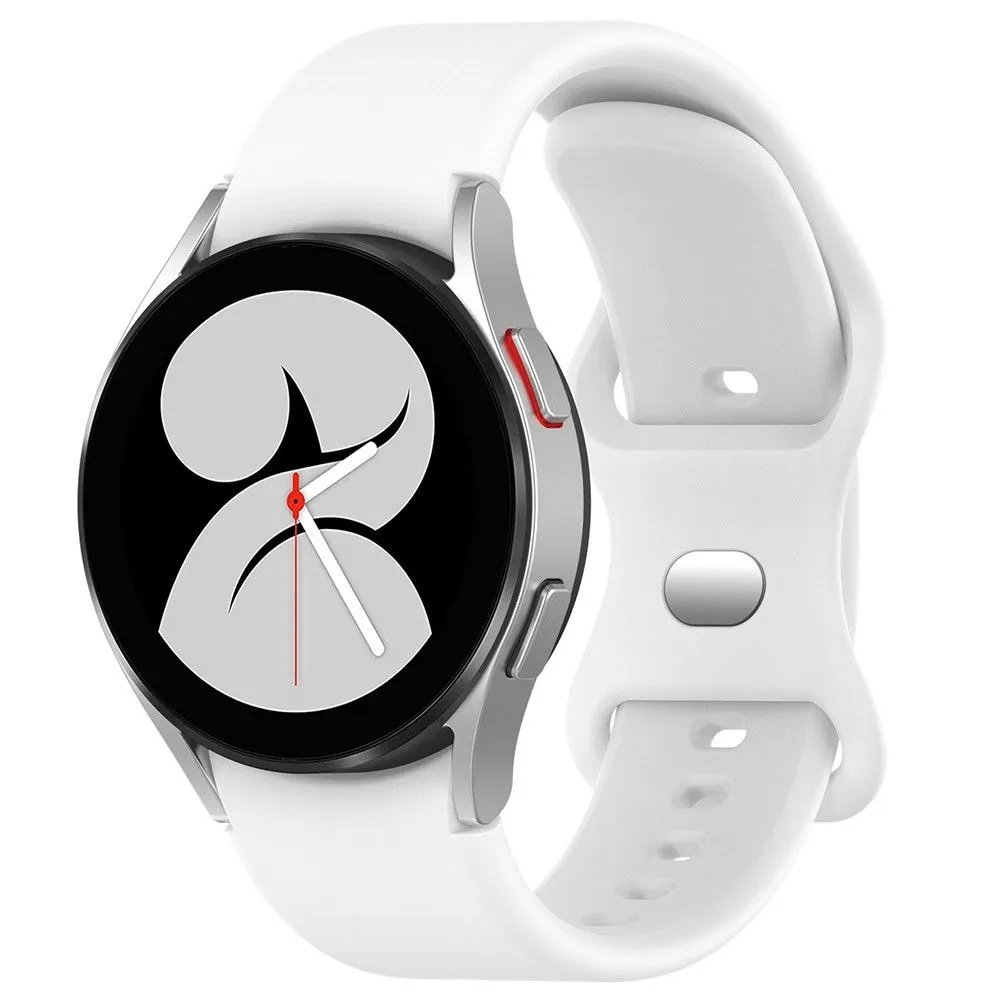 20mm simple silicone watch strap  for Samsung Galaxy Watch 4 - White