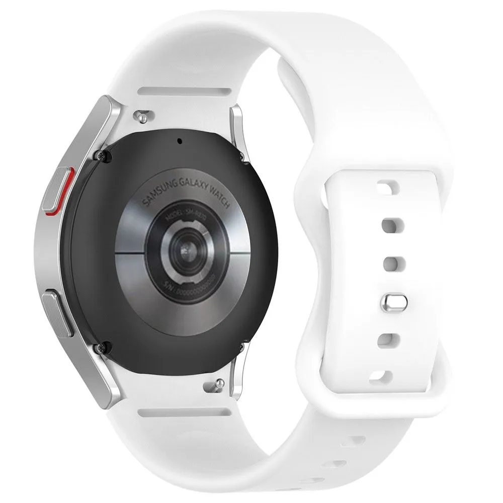20mm simple silicone watch strap  for Samsung Galaxy Watch 4 - White