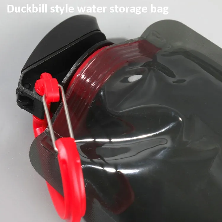 700ml Outdoor Sports Collapsible Kettle Leakproof Drinking Water Bag with Carabiner(Black)