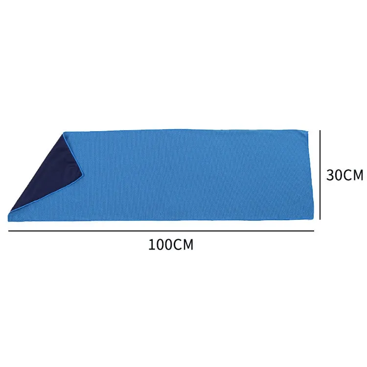 Absorbent Polyester Quick-drying Breathable Cold-skinned Fitness Sports Portable Towel(Black)