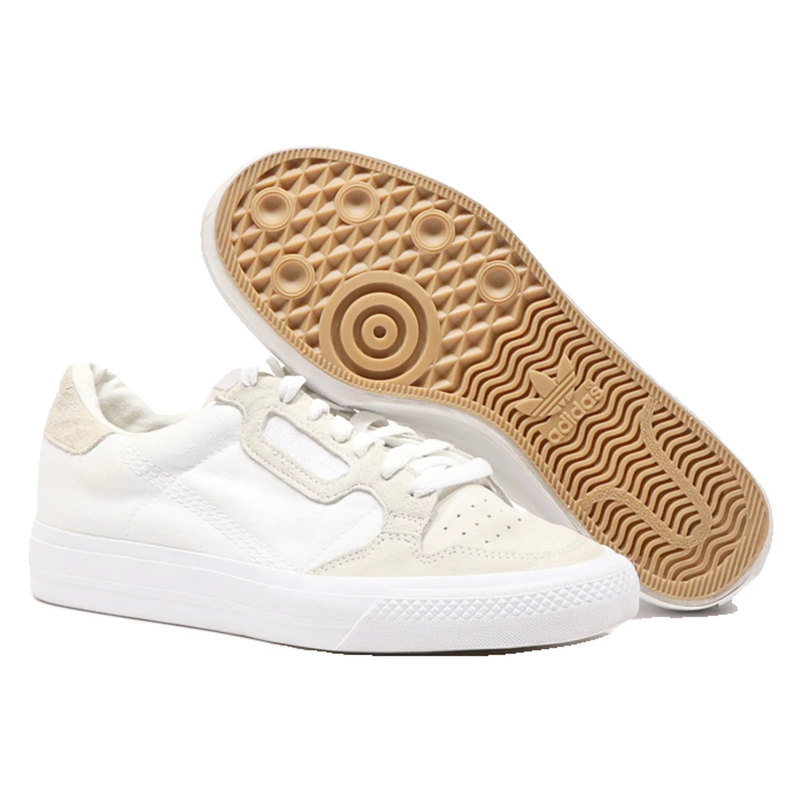 ADIDAS Continental Vulc Sneaker Trainers White Canvas Mens UK 5.5