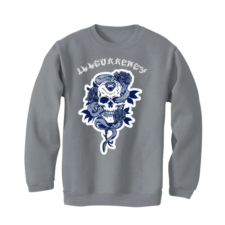 Air Jordan 5 “Georgetown” | illcurrency Grey T-Shirt (Skeleton Rose)