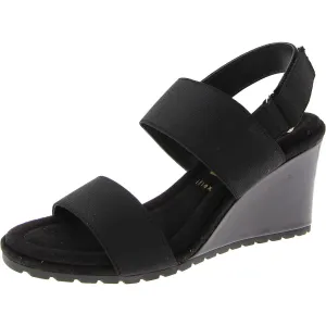 Anne Klein Womens Canvas Dressy Wedge Sandals