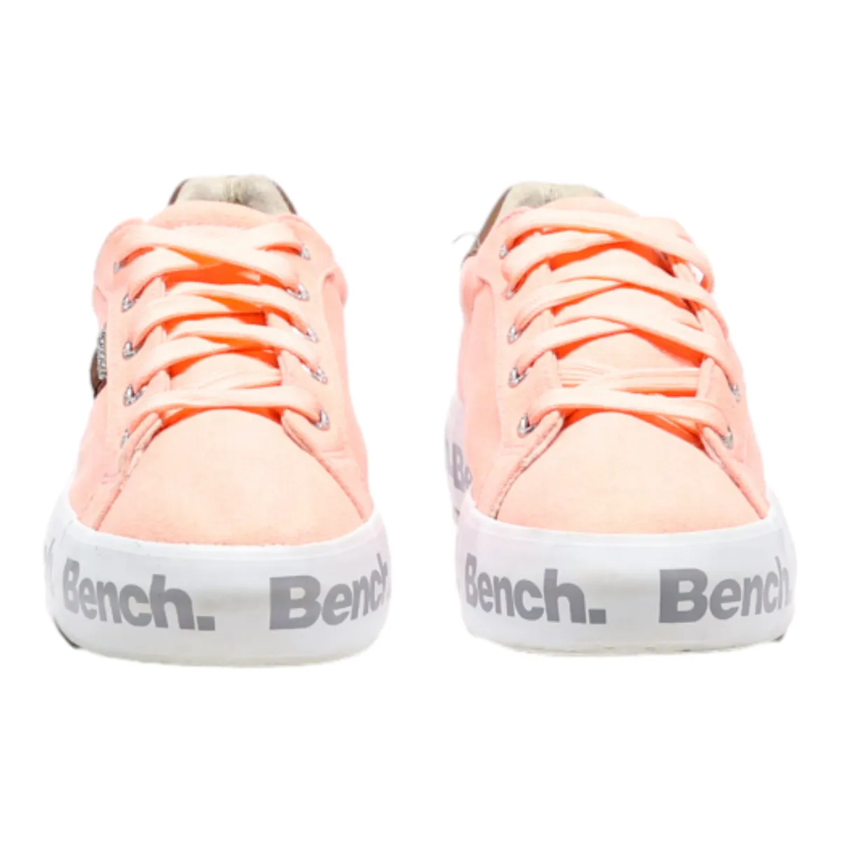 BENCH Platform Trainers Pink Canvas Womens UK 8.5