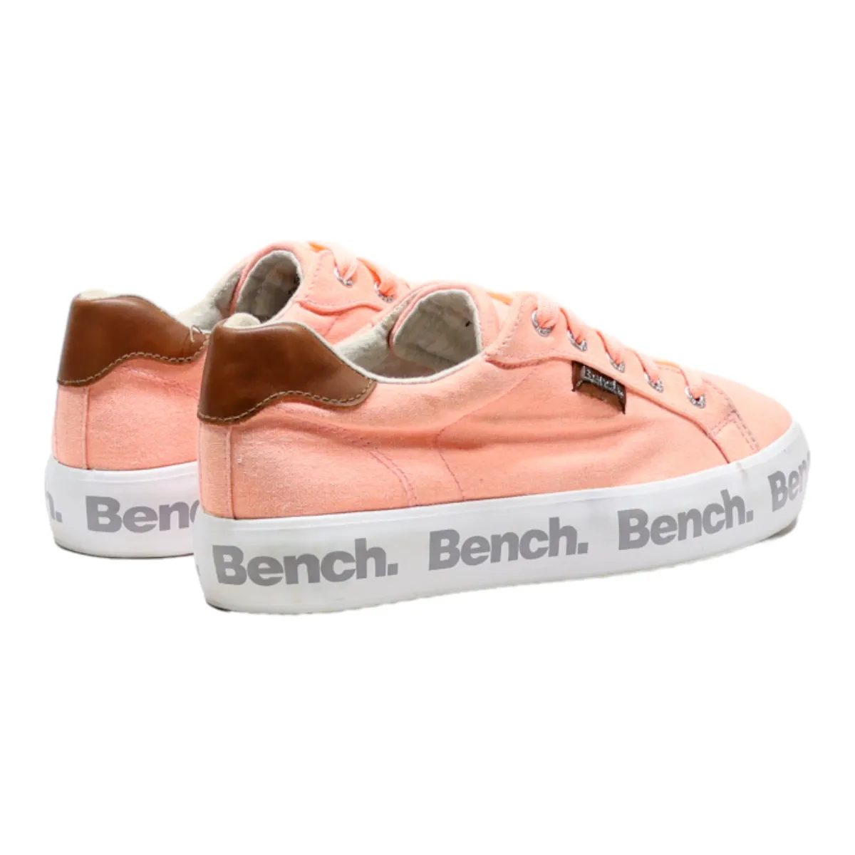 BENCH Platform Trainers Pink Canvas Womens UK 8.5