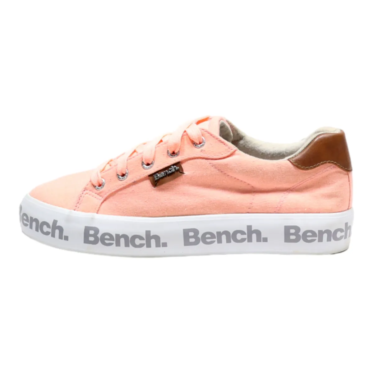 BENCH Platform Trainers Pink Canvas Womens UK 8.5