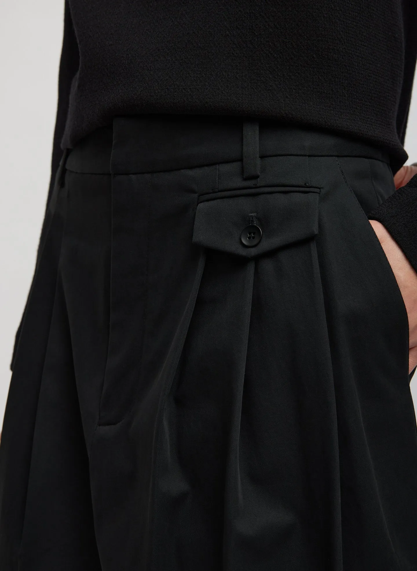 Bio Twill Triple Pleat Skirt