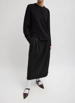 Bio Twill Triple Pleat Skirt