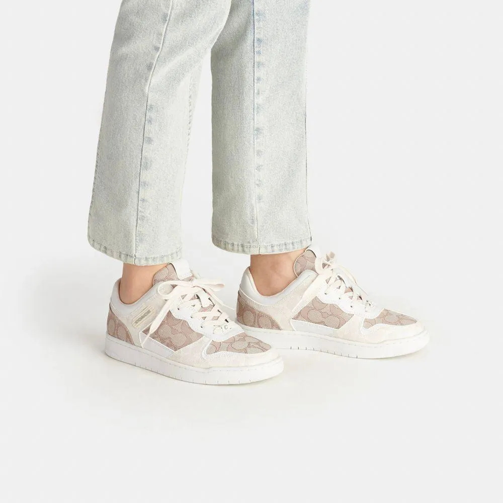 C201 Low Top Sneaker In Signature Jacquard