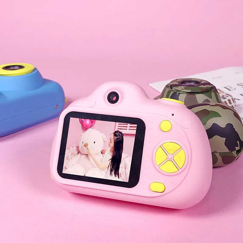 Cartoon Mini Digital Children's Camera SLR Dual Lens Sports Toy Camera with 32G Memory Card