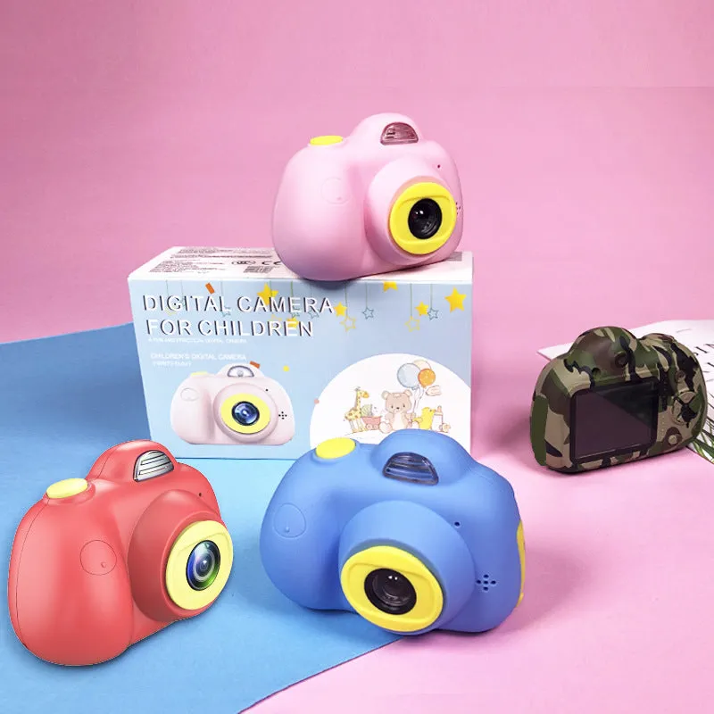 Cartoon Mini Digital Children's Camera SLR Dual Lens Sports Toy Camera with 32G Memory Card
