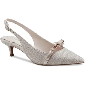 Charter Club Womens GILAA Bow Canvas Slingback Heels