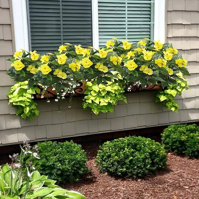 Clearance Bulk Artificial Impatiens Bush Bouquet Flowers for Outdoors UV Resistant Plants Bush Wholesale