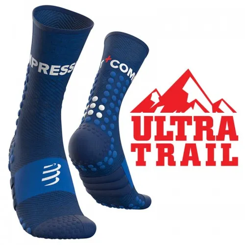 COMPRESSPORT ULTRA TRAIL SOCKS - BLUE MELANGE