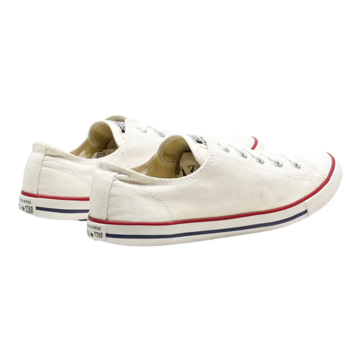 CONVERSE All Star Daty Ox Chucks Low Top Trainers White Canvas Womens UK 4