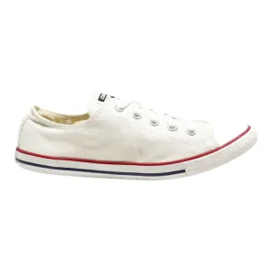 CONVERSE All Star Daty Ox Chucks Low Top Trainers White Canvas Womens UK 4