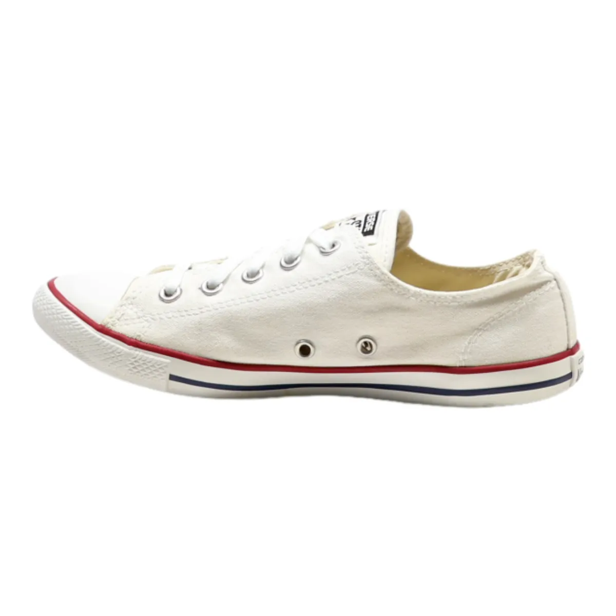 CONVERSE All Star Daty Ox Chucks Low Top Trainers White Canvas Womens UK 4