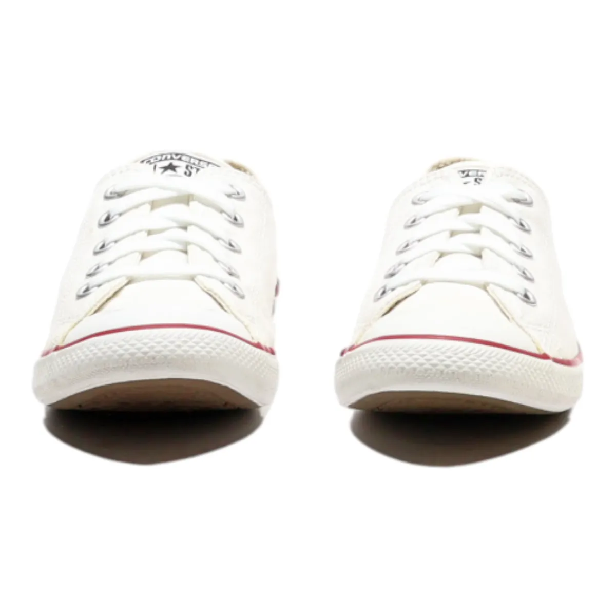CONVERSE All Star Daty Ox Chucks Low Top Trainers White Canvas Womens UK 4
