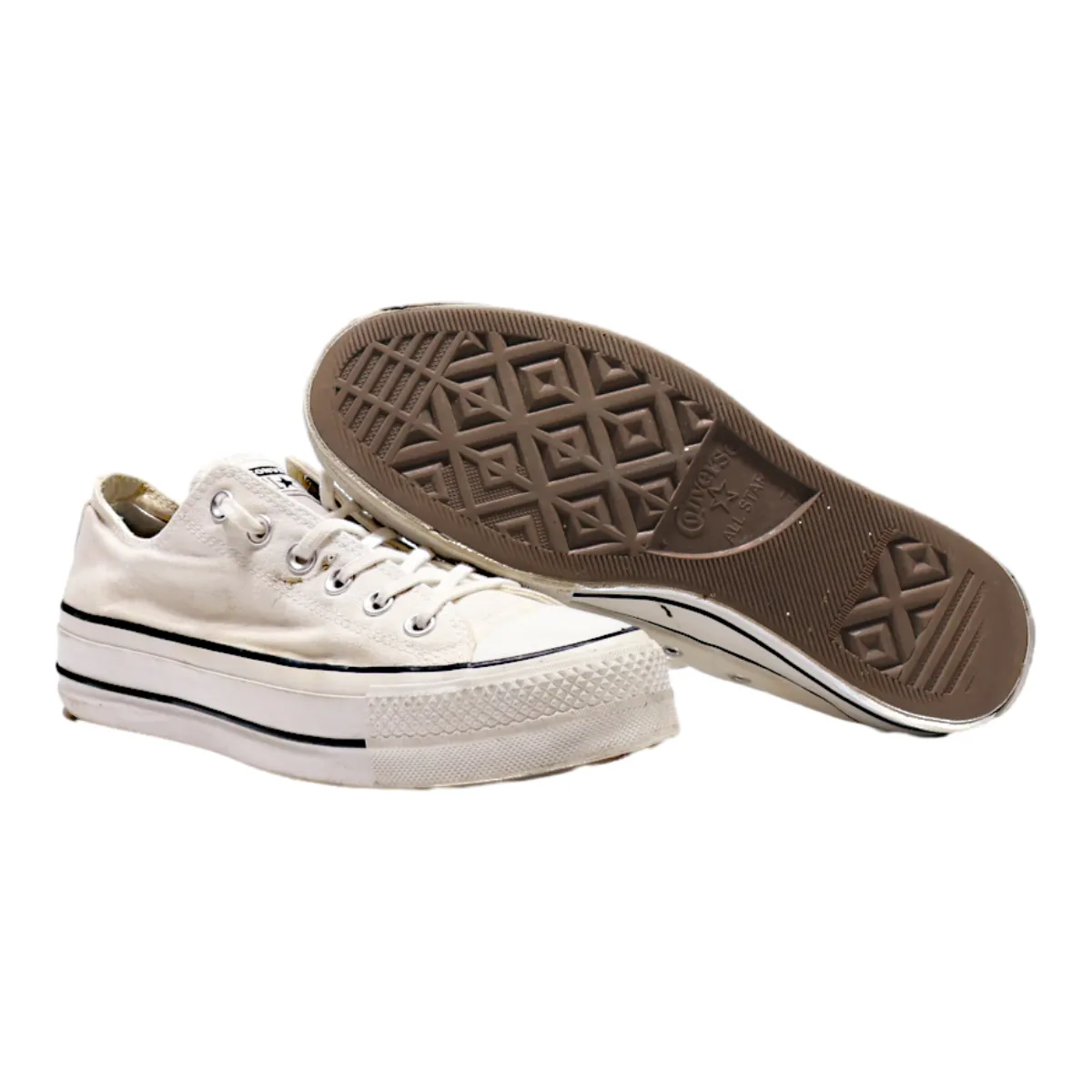 CONVERSE Chuck Taylor All Star 2018 Platform Trainers White Canvas Womens UK 7.5