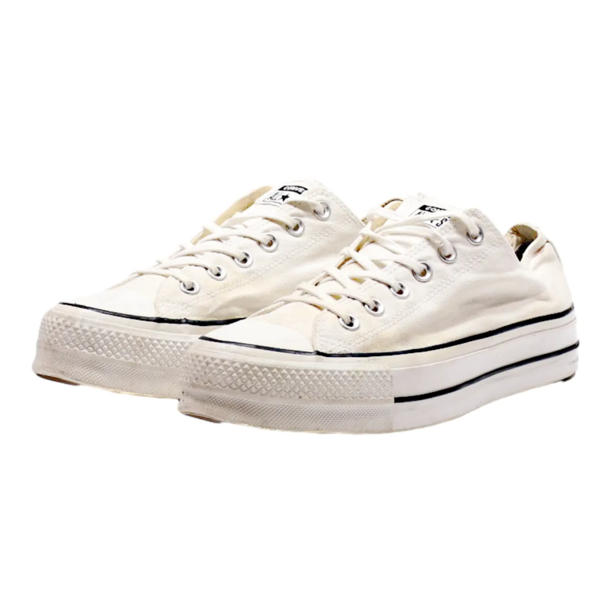 CONVERSE Chuck Taylor All Star 2018 Platform Trainers White Canvas Womens UK 7.5