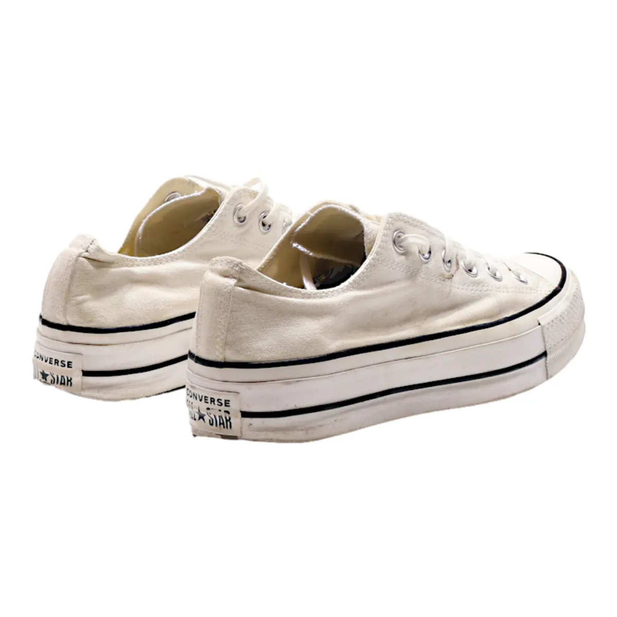 CONVERSE Chuck Taylor All Star 2018 Platform Trainers White Canvas Womens UK 7.5