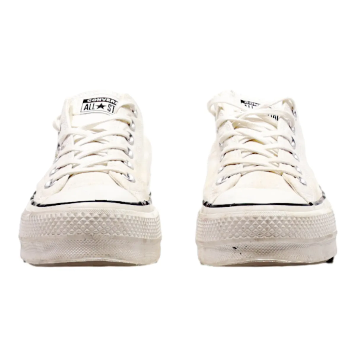 CONVERSE Chuck Taylor All Star 2018 Platform Trainers White Canvas Womens UK 7.5