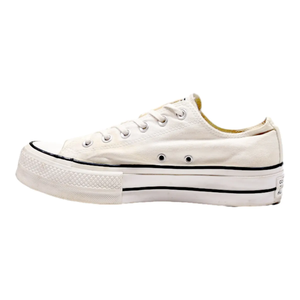 CONVERSE Chuck Taylor All Star 2018 Platform Trainers White Canvas Womens UK 7.5