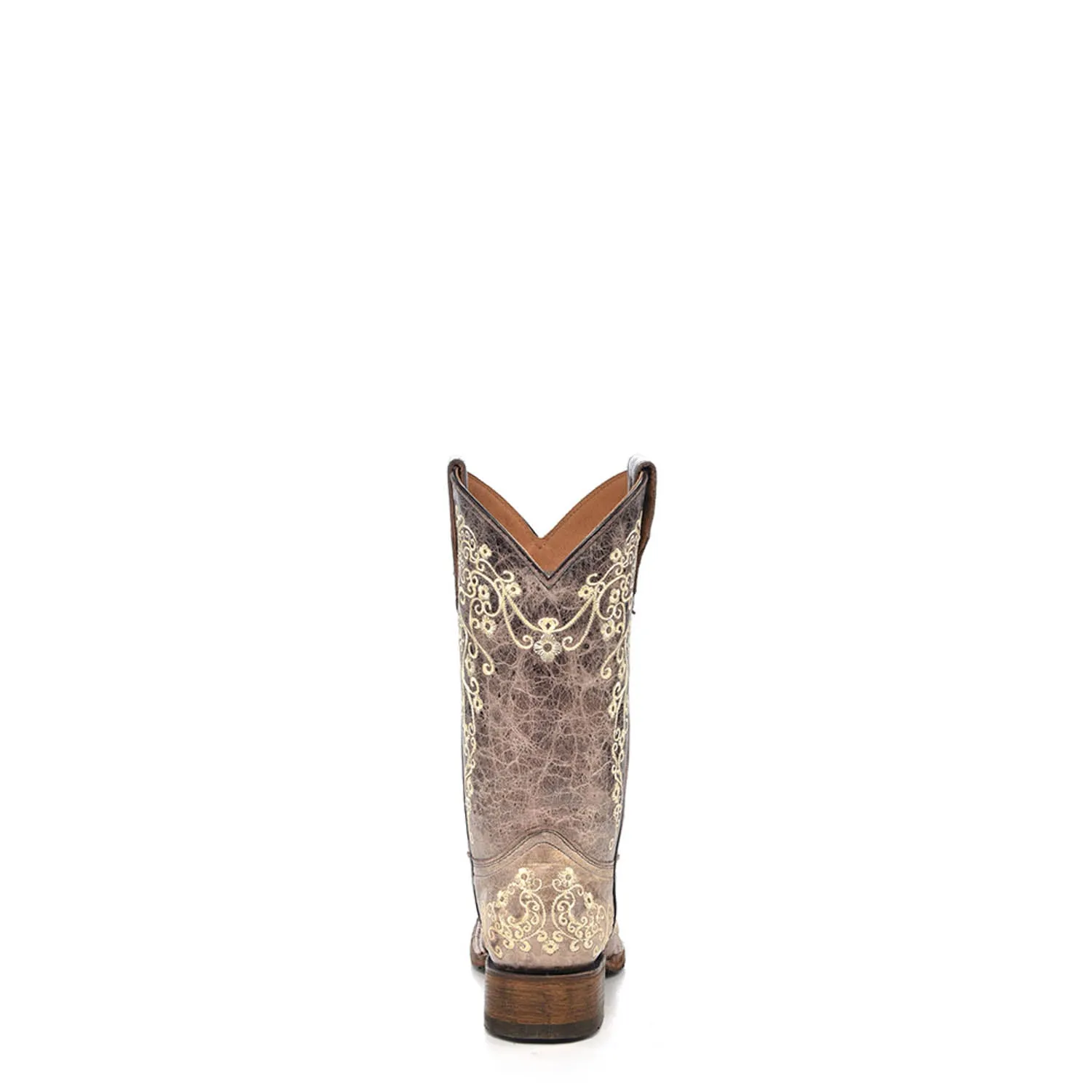 Corral Teen Embroidery Brown Cowhide Leather Cowgirl Boots