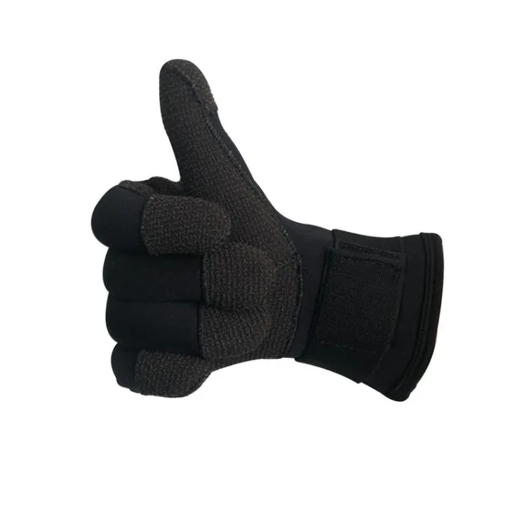 DIVESTAR 5mm Non-slip Wear-resistant Gloves Stab-resistant Diving Gloves, Size: L