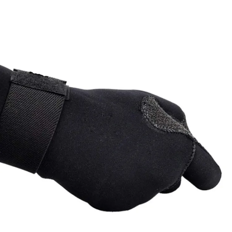 DIVESTAR 5mm Non-slip Wear-resistant Gloves Stab-resistant Diving Gloves, Size: L