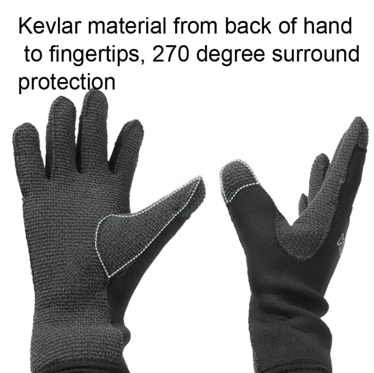 DIVESTAR 5mm Non-slip Wear-resistant Gloves Stab-resistant Diving Gloves, Size: L
