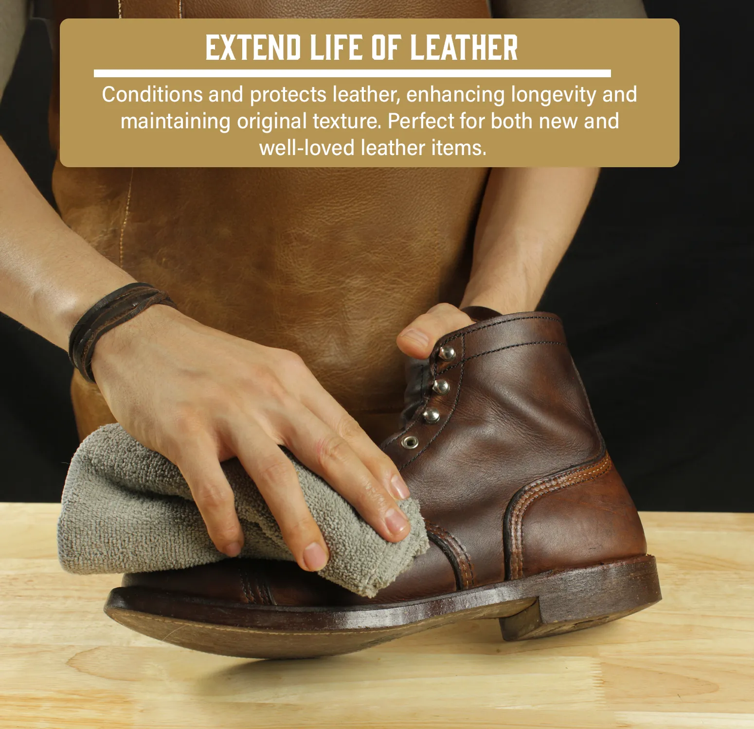 Eagle Mink Oil Liquid Leather Conditioner 8oz with Cloth Applicator - Softens, Preserves, and Waterproofs Leather and Vinyl