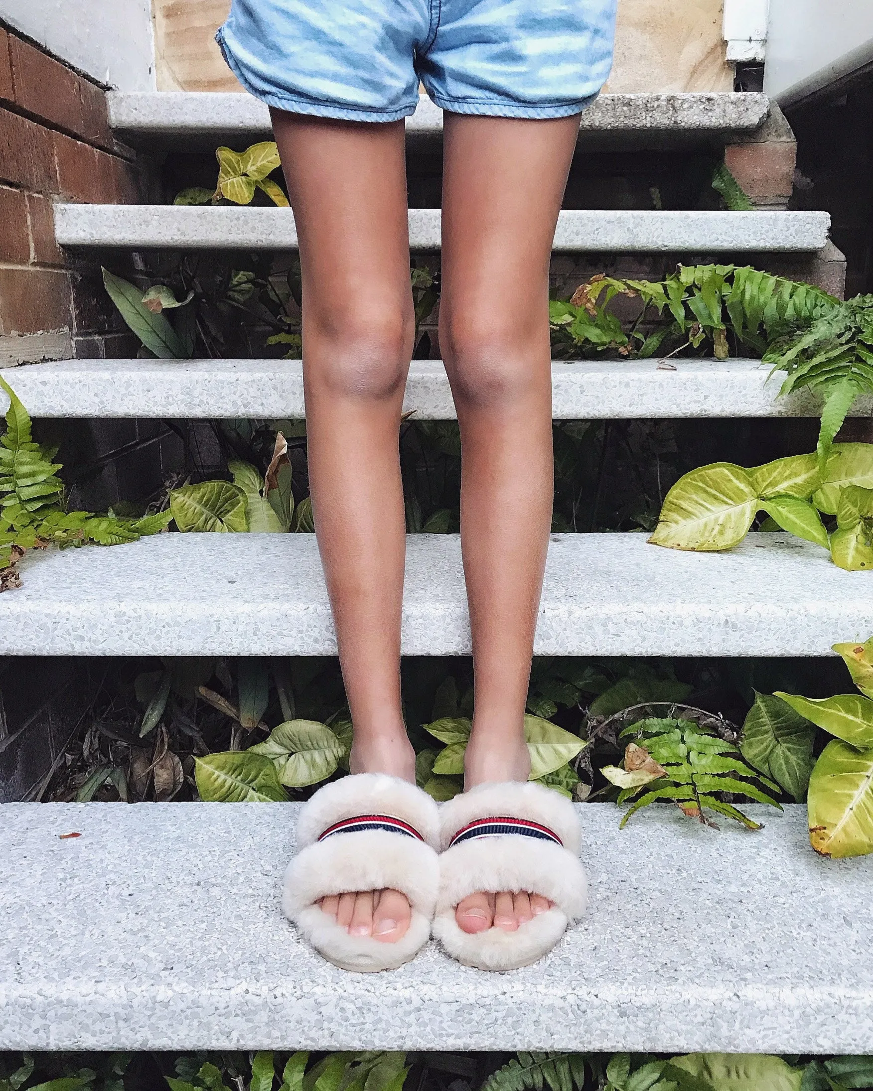EMU Australia Shearling "Wrenlette" Slides (Natural)