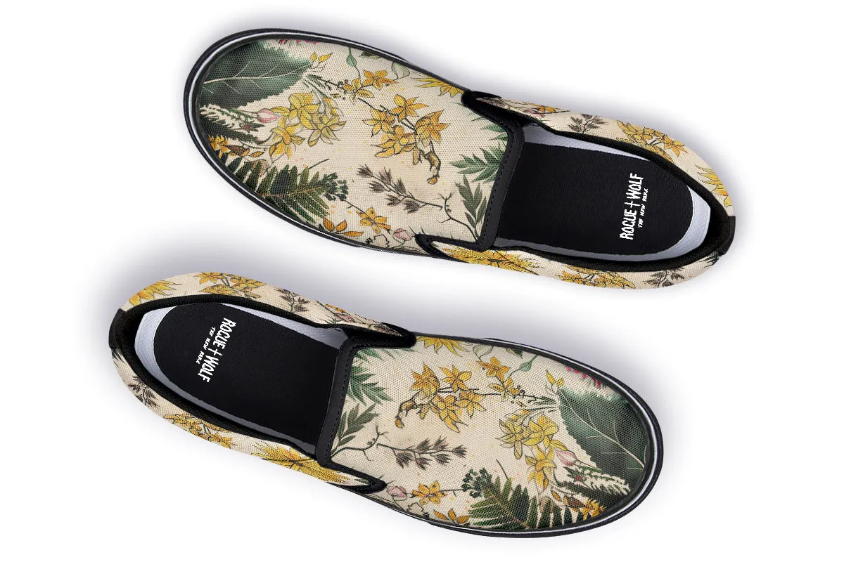 Fernwood Slipons - Comfortable Vegan Canvas Shoes with Easy Elastic In-Step