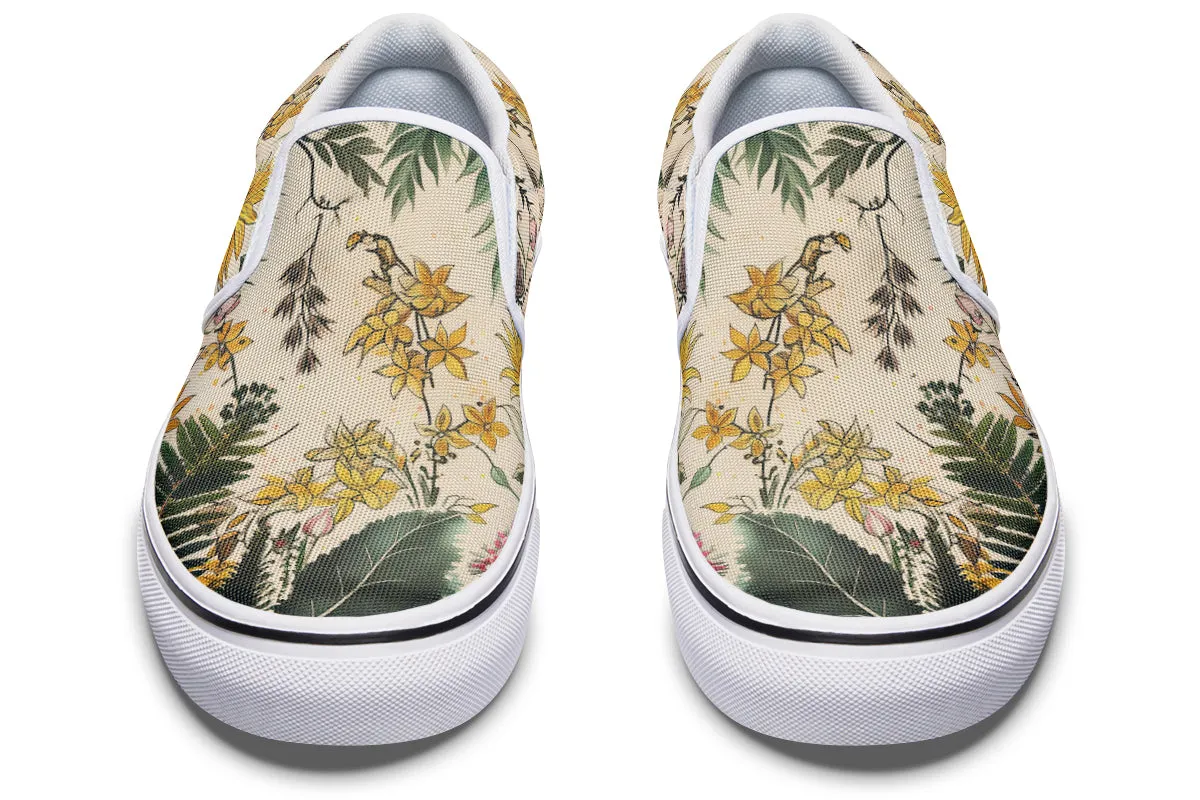 Fernwood Slipons - Comfortable Vegan Canvas Shoes with Easy Elastic In-Step