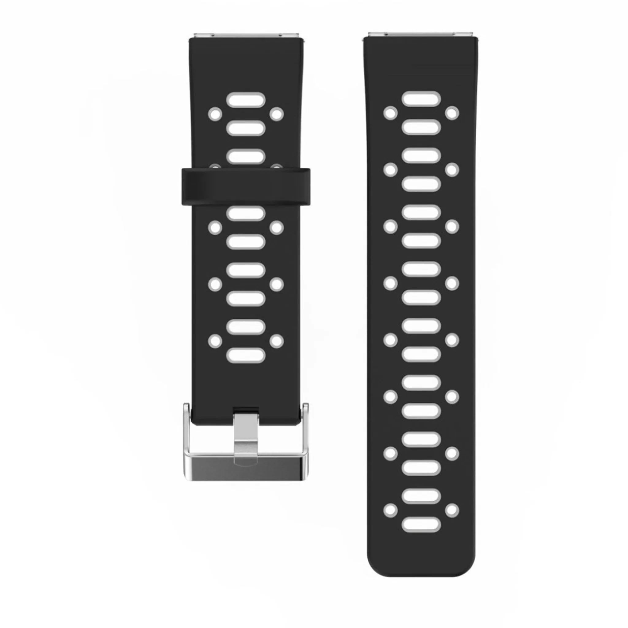 Fitbit Blaze two-color breathable sport silicone watch strap- Black / Grey