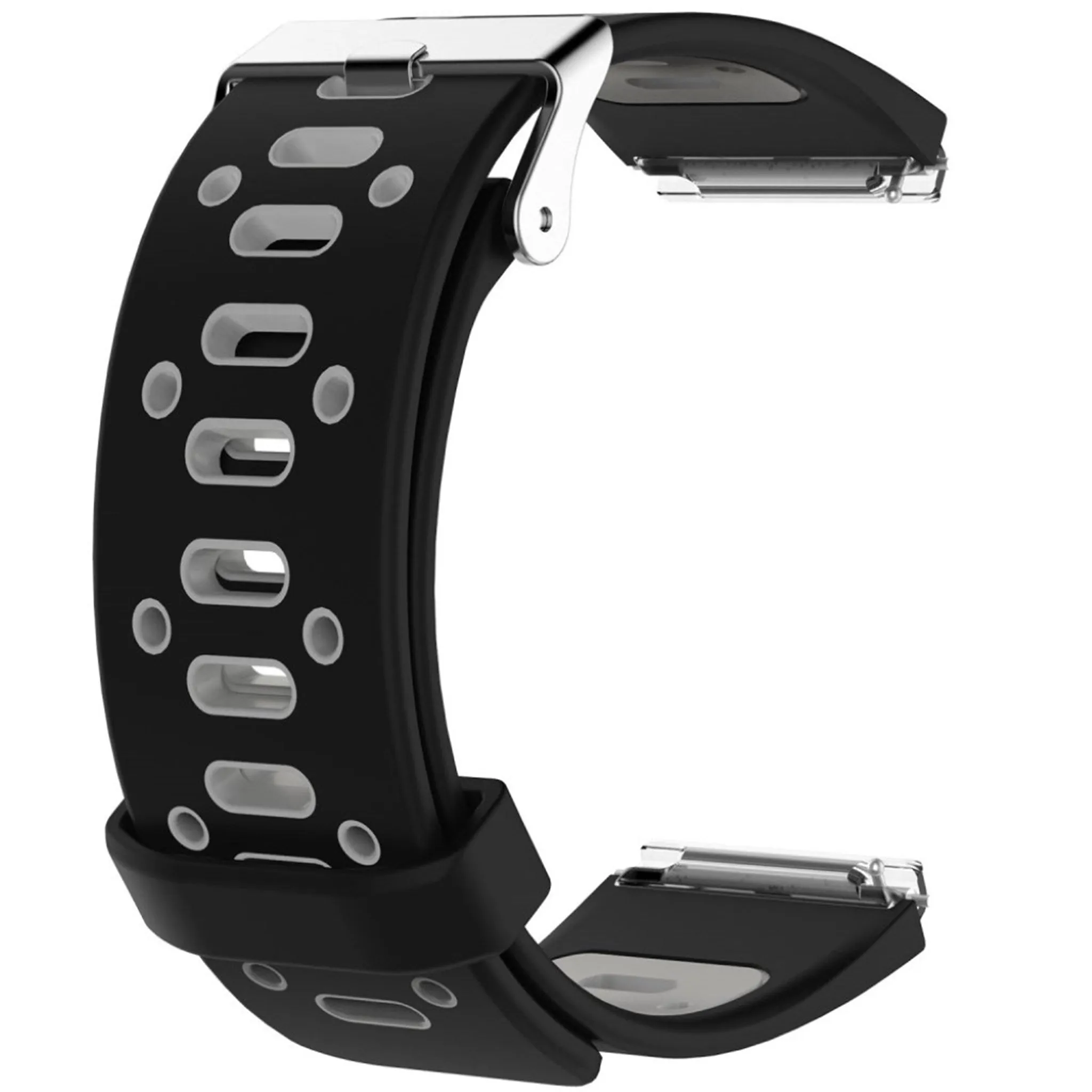 Fitbit Blaze two-color breathable sport silicone watch strap- Black / Grey