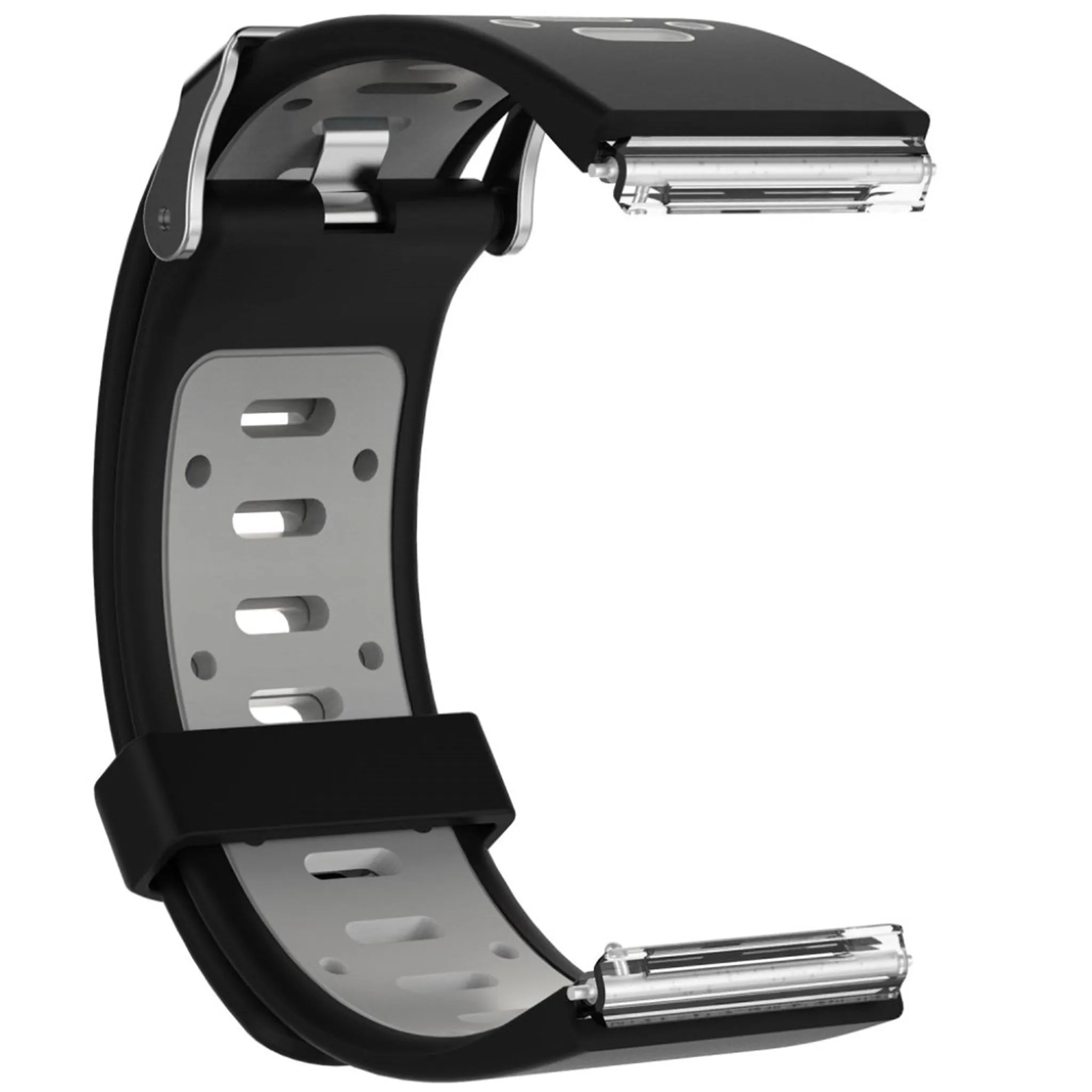 Fitbit Blaze two-color breathable sport silicone watch strap- Black / Grey
