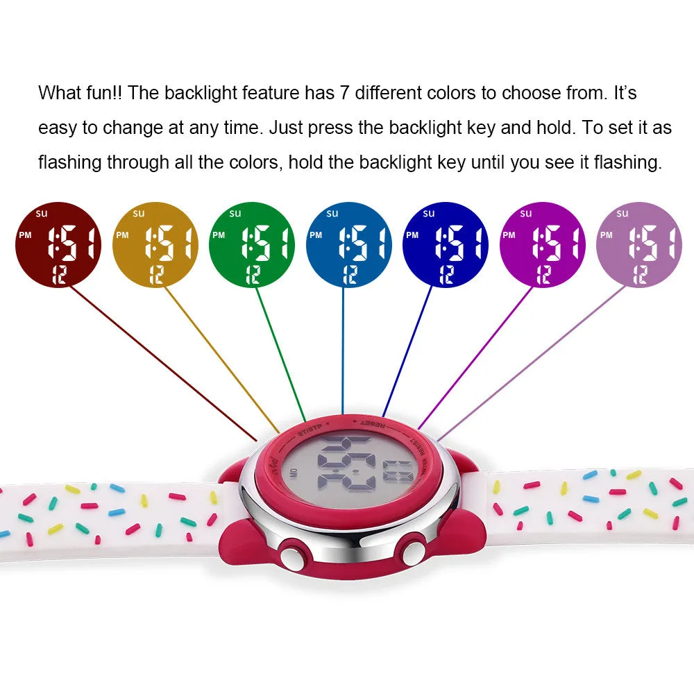 Girls Digital Sports Watch with many features - Sprinkles