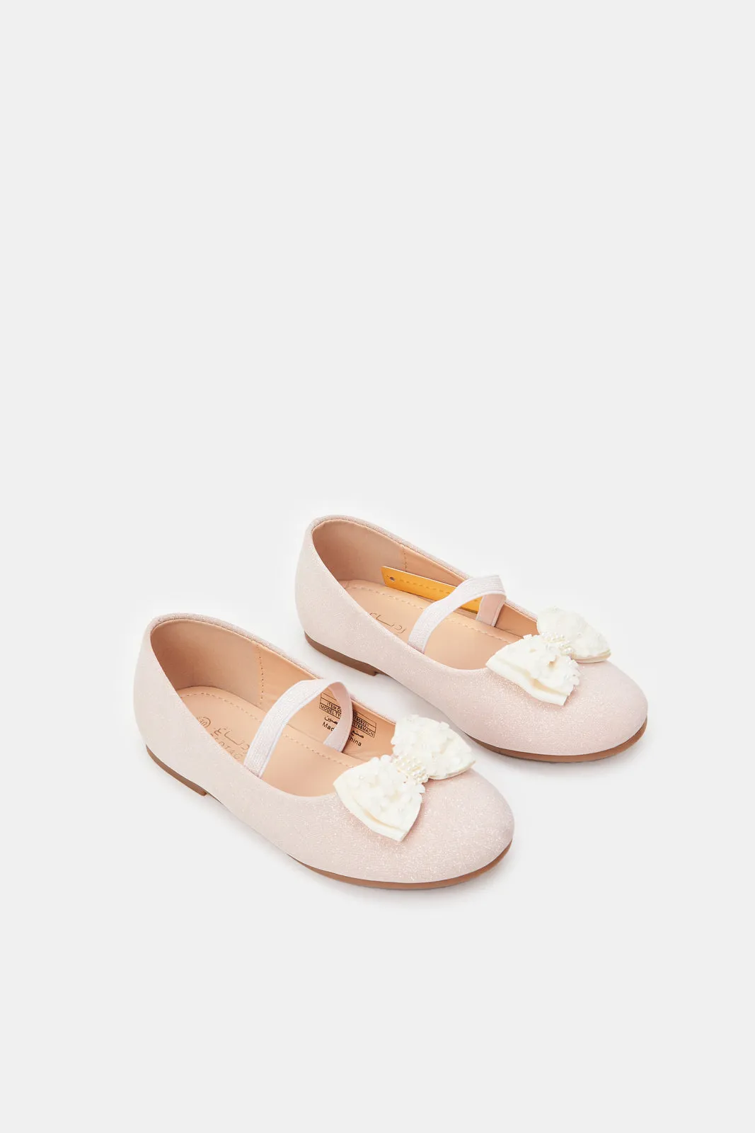 Girls Pink Bow Ballerina