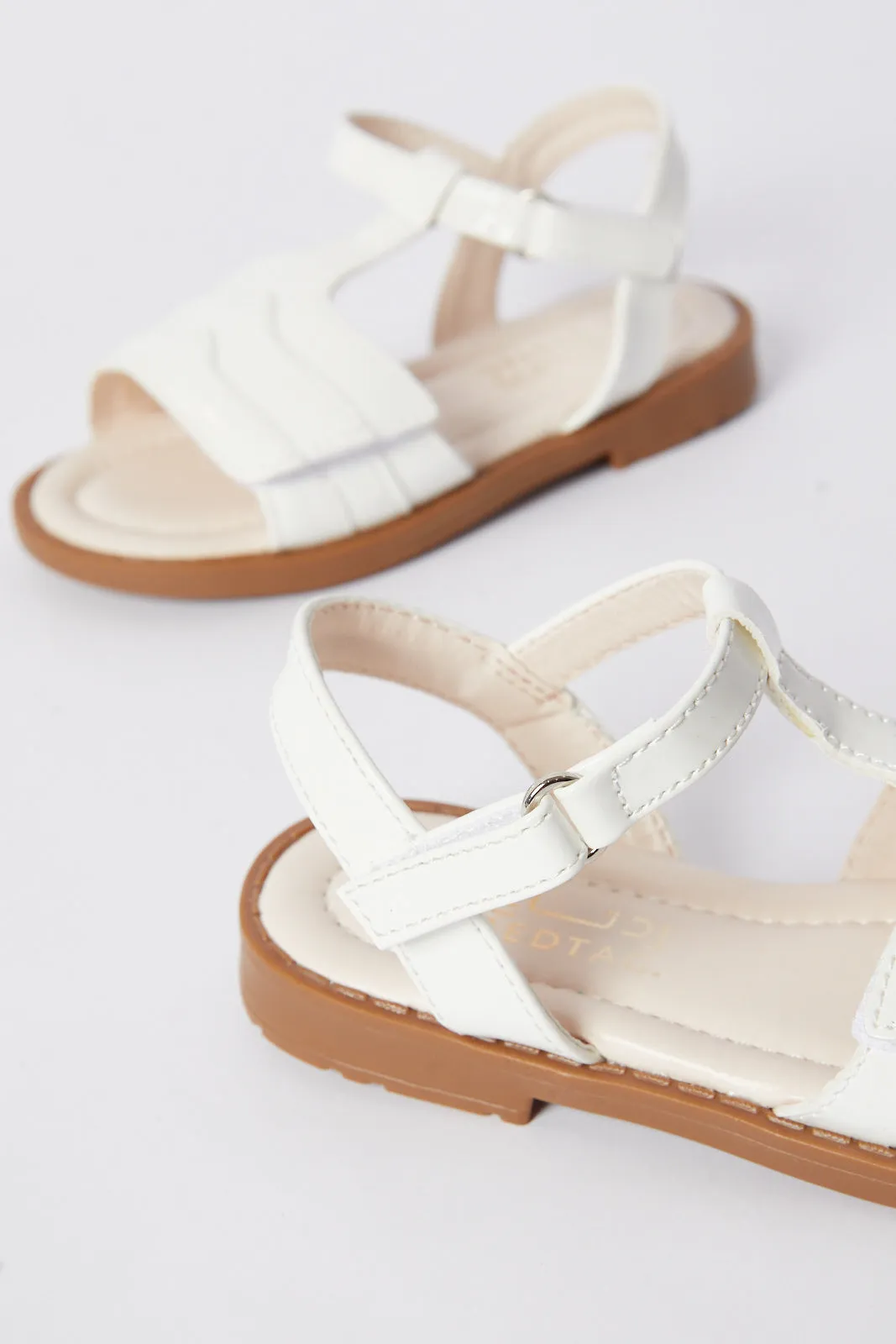 Girls White Strap Sandal