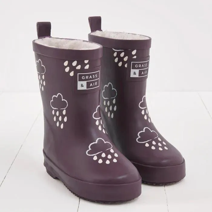 Grass & Air Kids Colour Changing Wellies (Amethyst Purple)