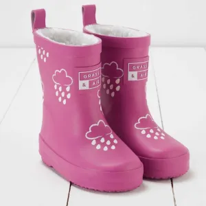 Grass & Air Kids Colour Changing Wellies (Orchid Pink)