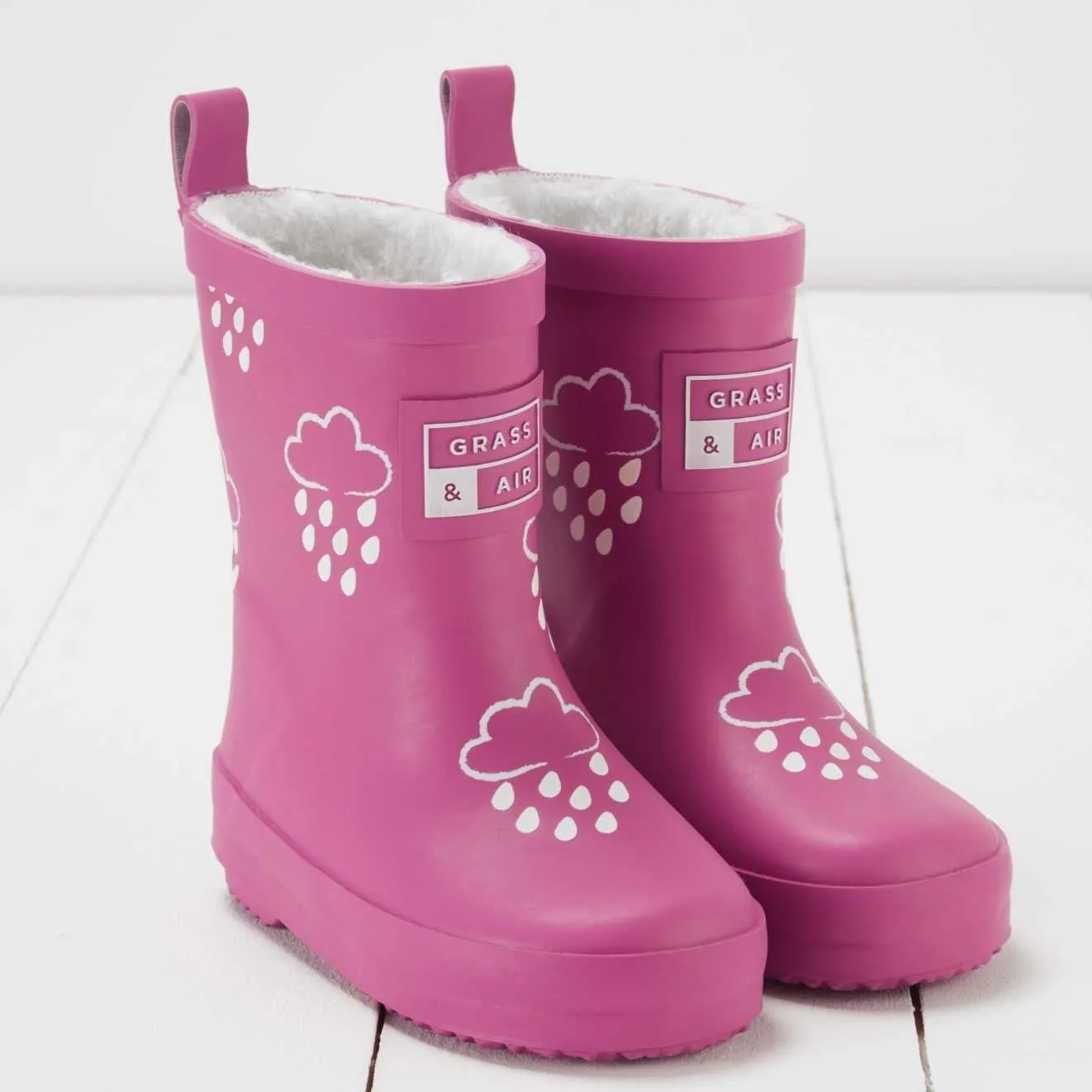 Grass & Air Kids Colour Changing Wellies (Orchid Pink)