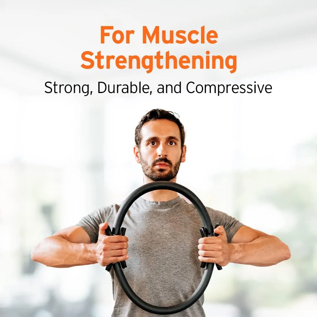 HEAD Pilates Ring - Full Body Toning Fitness | Stretching, Relaxation (Black) | Training Ring (38 CM) (Pilates Ring   Soft Dumbbells)