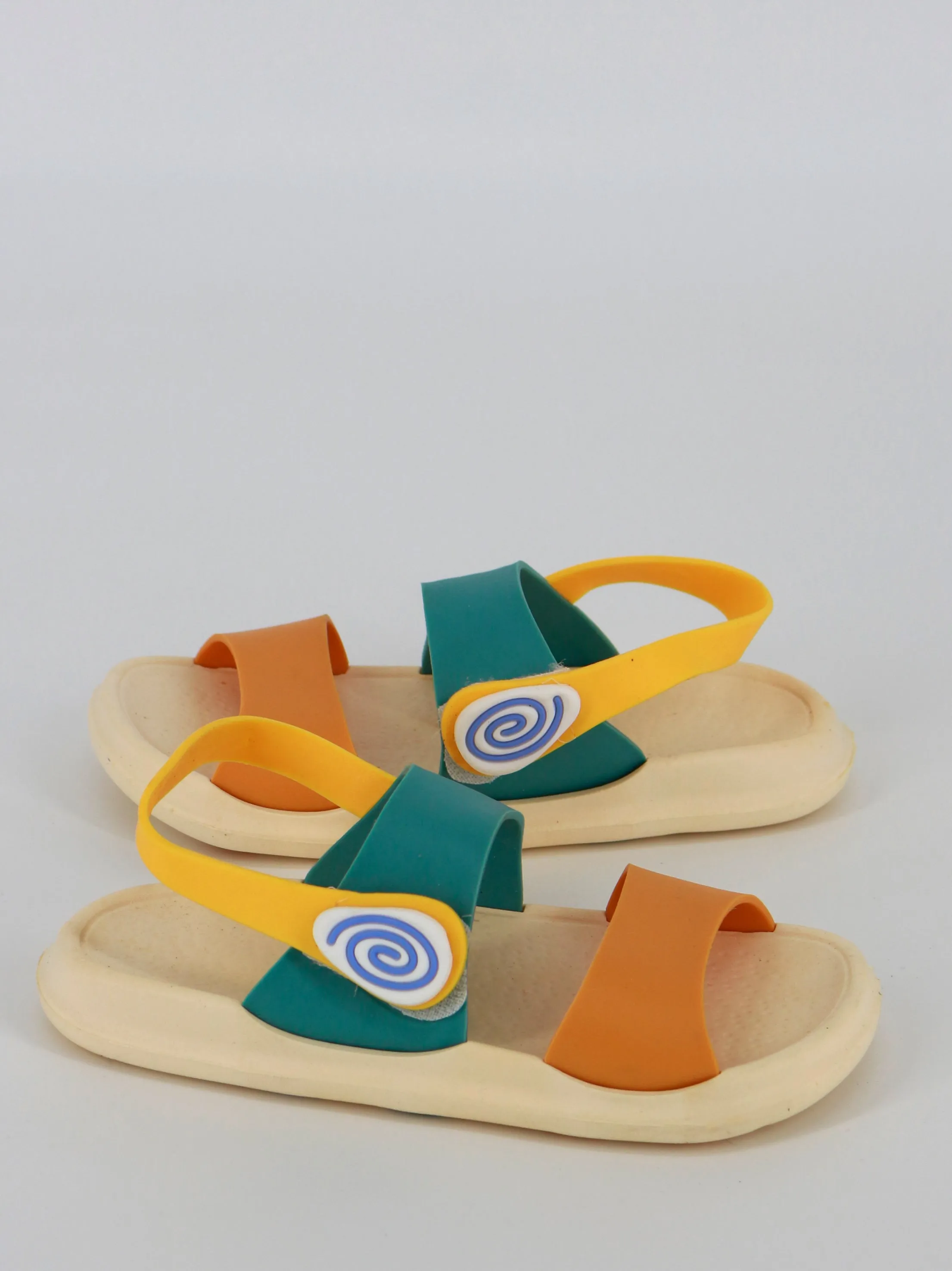 Kids Girl Velcro Slide Sandals,Multi
