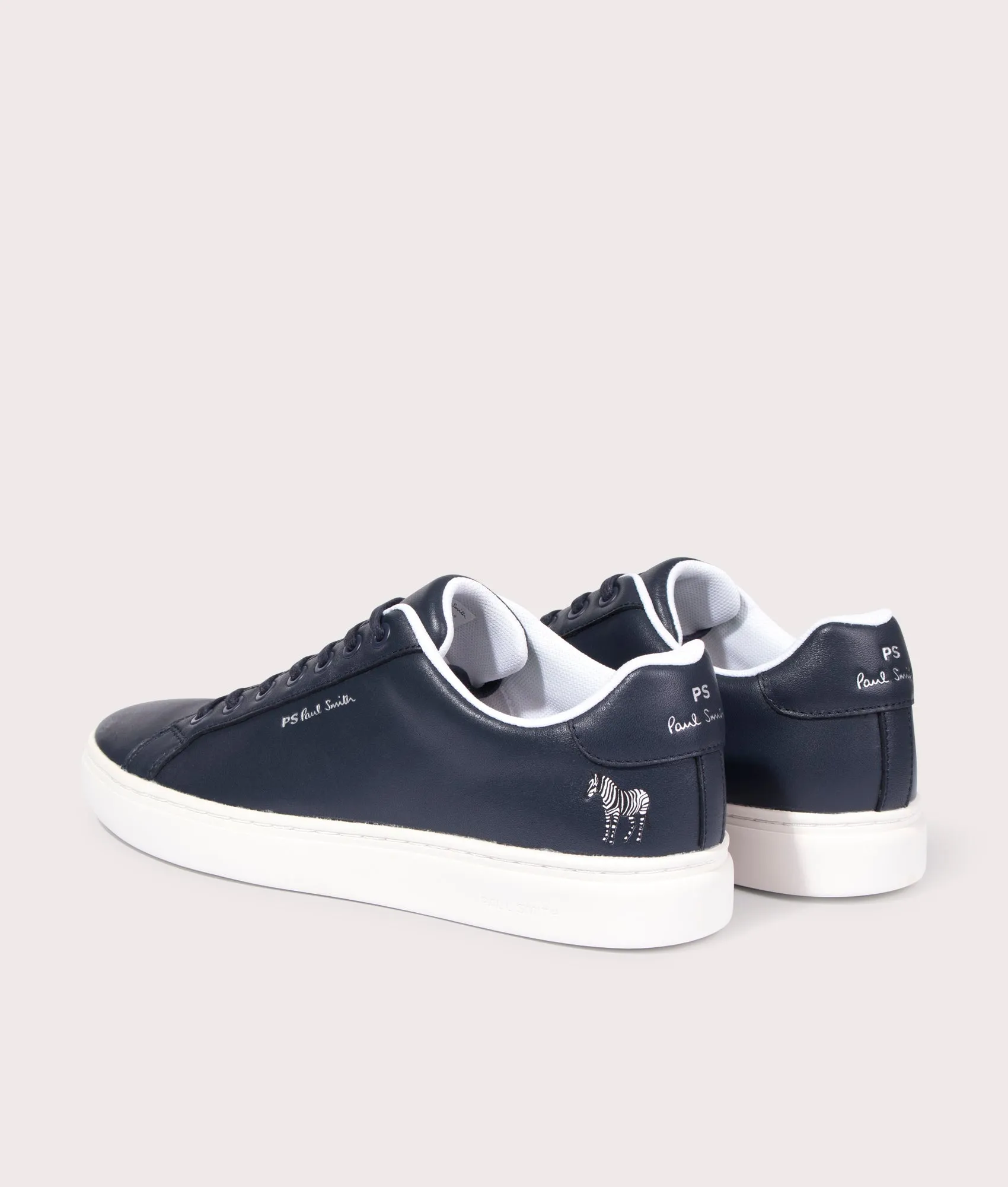 Leather Zebra Tab Rex Trainers