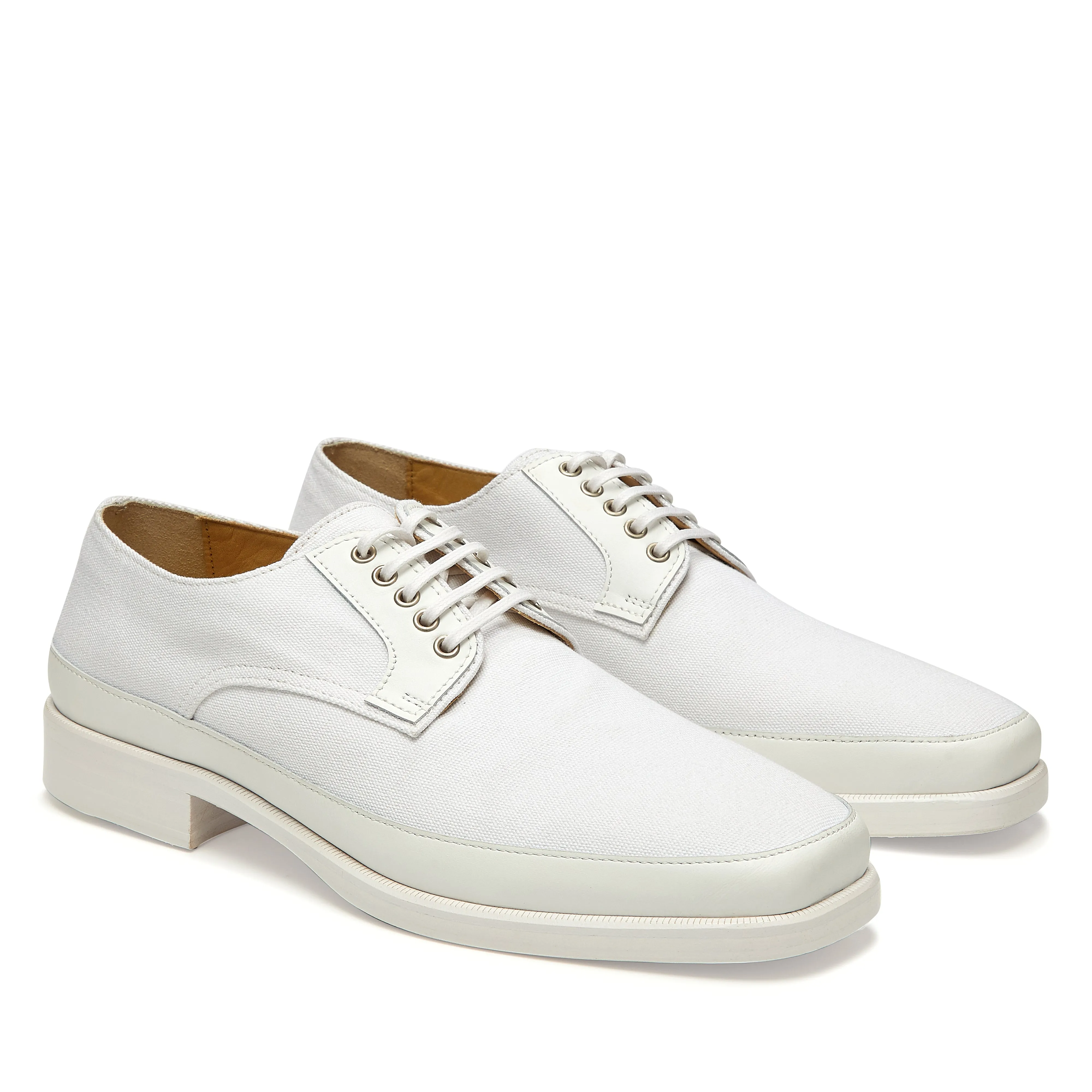 Lemaire - Men's Canvas Derbies - (White)