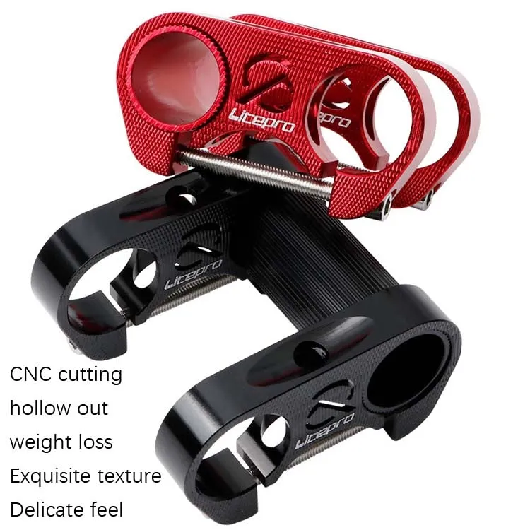 LitePro S95 Folding Bike Hollow Double Stem(Black)